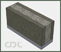 L24 Straight sandwich segment with base