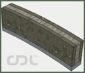 L40 Radius sandwich segment with base